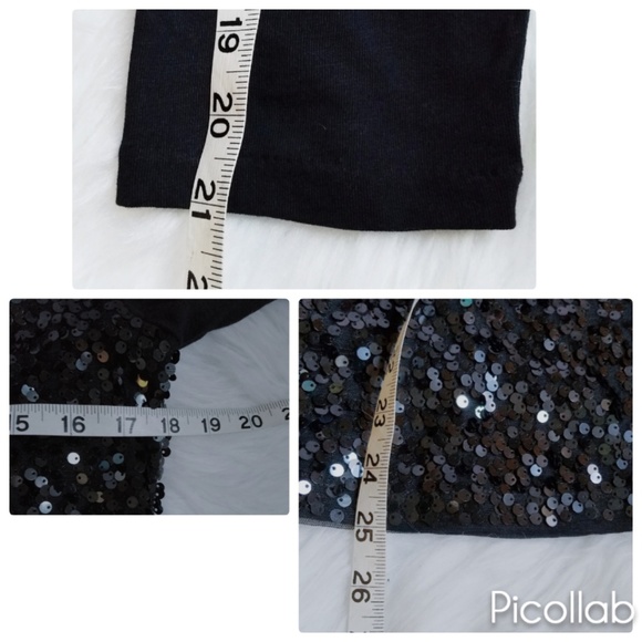J.Crew Black Sequin Front Tee - Picture 5 of 6
